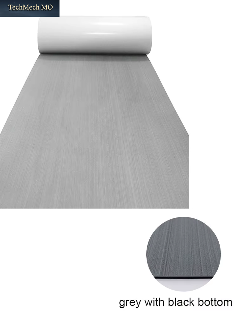 2400X450X6Mm EVA Foam Faux Teak Boat Decking Mat Black Deck Sheet Yacht Flooring anti Skid Self Adhesive Vehicle Pad CNC DIY