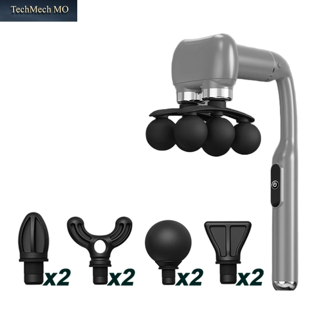6-Kopf-Handmassagepistole Mit Hochfrequenzvibration Für Körper, Nacken, Schulter, Taille Und Rücken – Faszienmassagegerät