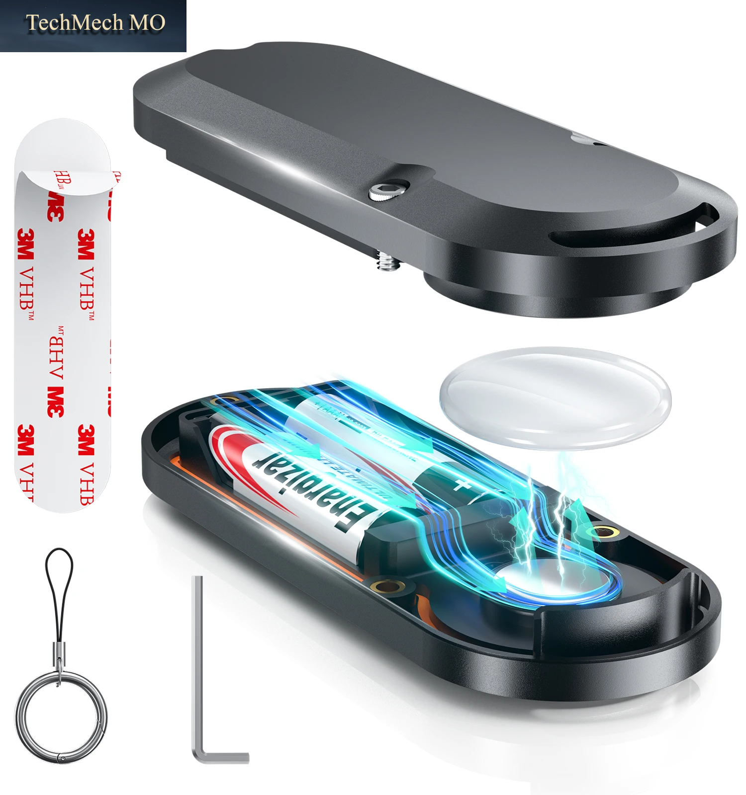 Magnetisches Batteriegehäuse Für Airtag, 120 Monate Verlängerte Nutzung, Aa-Batteriehalter, Cr2032-Ersatzgehäuse Für Smart-Tracker