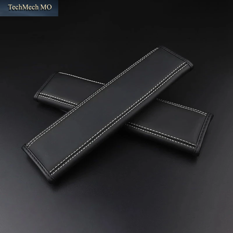2Pcs Nappa Leder Auto Sitz Gürtel Abdeckungen Sicherheit Gürtel Pad Schutz Komfort Innen Dekoration Auto Zubehör Für Erwachsene Kinder