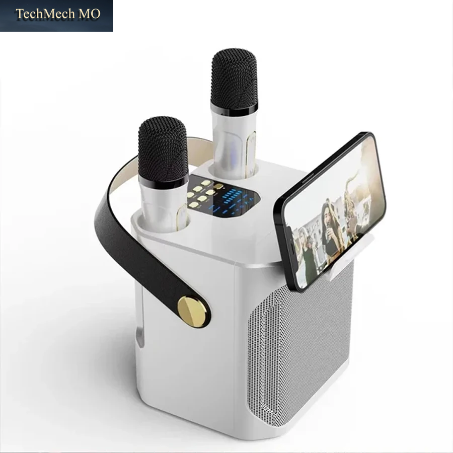 Tragbarer Karaoke-Bluetooth-Lautsprecher Mit Subwoofer, Mikrofon Und Hoher Leistung – Soundbox Für Musikgenuss