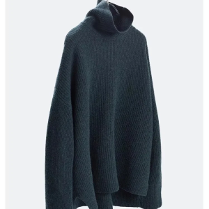 [Nur Noch Wenige Stücke Auf Lager] 100% Wollpullover Mit Stilvollem Design~ Hochkragen, Gestapelter Kragen, Lockerer Mittellanger Dicker Pullover