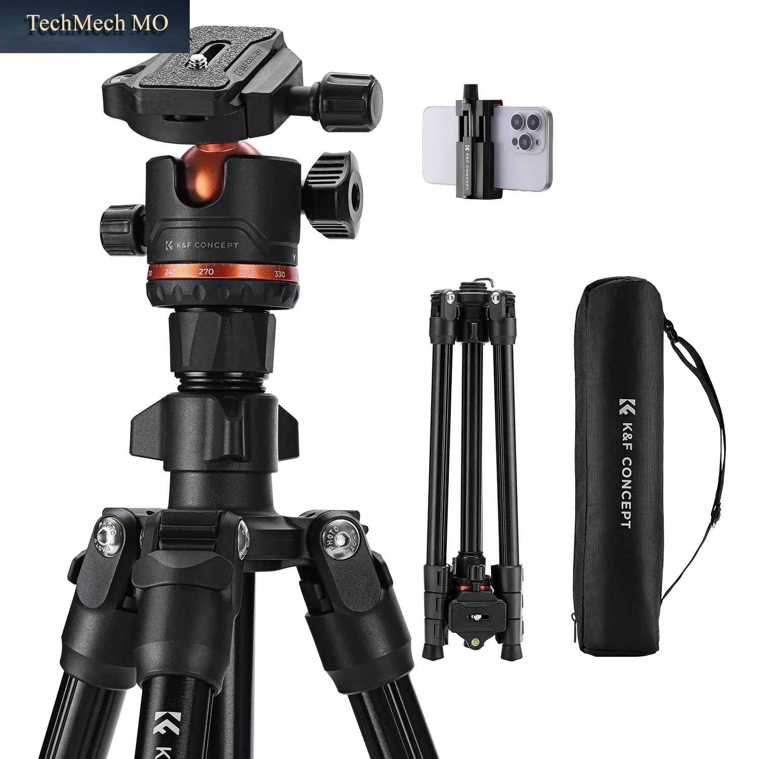 178Cm Lightweight Camera Tripod Cellphone Clip Travel DSLR Tripod for Nikon Canon Camera Outdoor Live Streaming Vlog