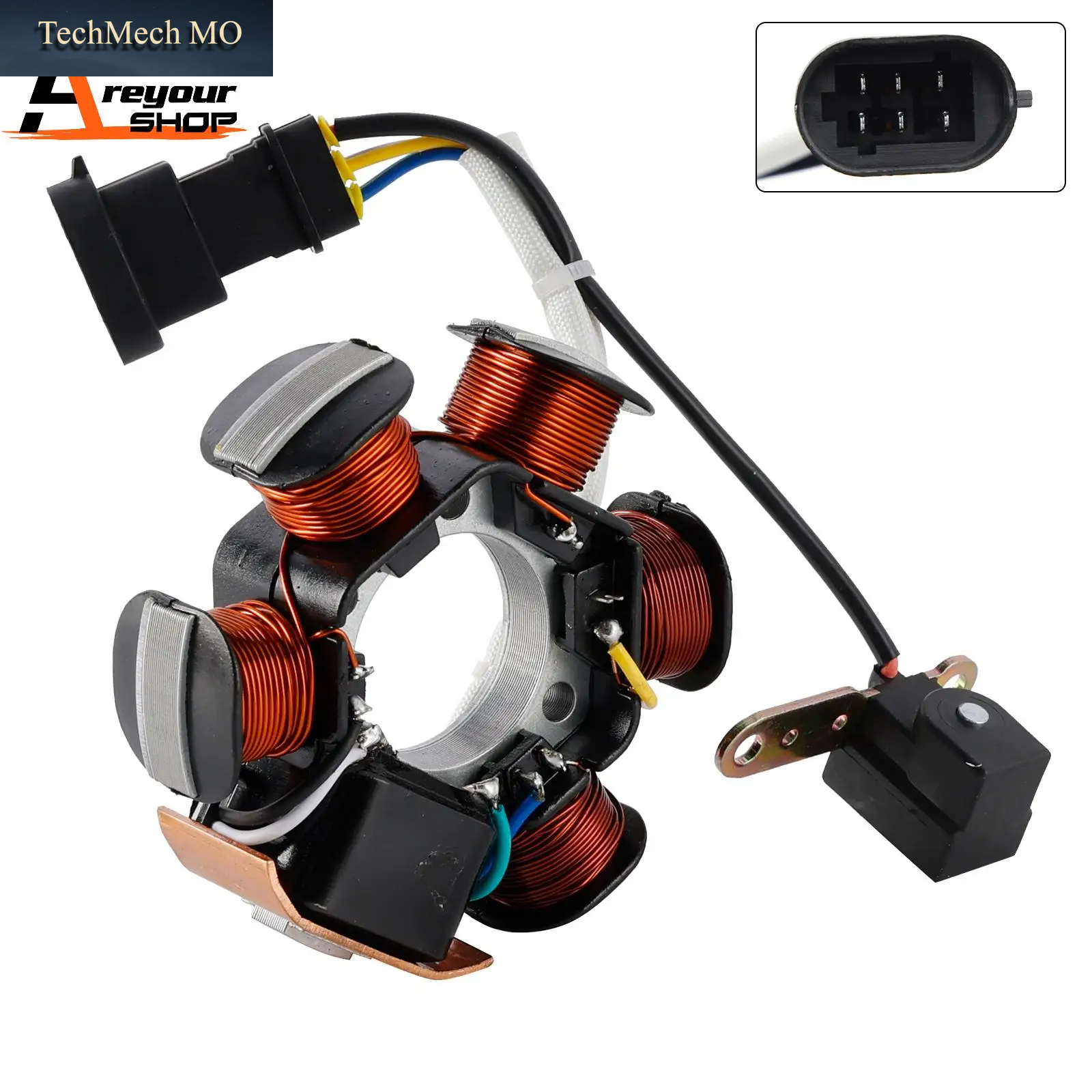 6-Poliges STATOR-MAGNETO FÜR APRILIA 50 SR MOTARD/SR R FACTORY/SPORT CITY/MOJITO 2T