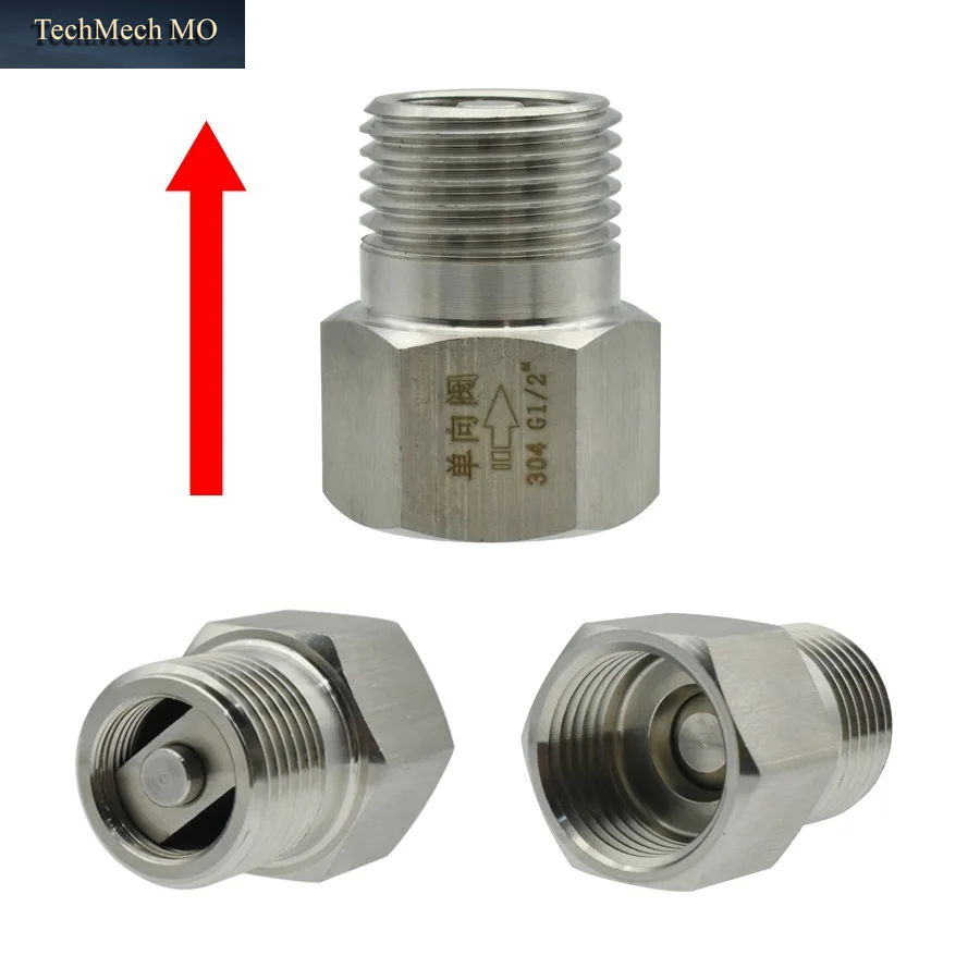 1/8“1/4 "1/2" 3/4 "1" BSP Einweg-Rückschlagventil Mit Innengewinde Und Außengewinde, Gerade, Aus Edelstahl 304