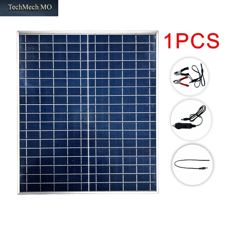 500W Starres Monokristallines Solarpanel Mit Aluminiumrahmen, 12V Batterieladegerät Für Wohnmobil, Camping, Boot, Zuhause, Netzunabhängige Stromversorgung, USB