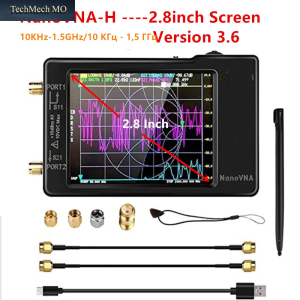 Neuer Nanovna-H Vektor-Netzwerk-Antennenanalysator, 2,8-Zoll-Display, 10 Khz–1,5 Ghz, MF HF VHF, UHF SWR Mit Sd-Kartensteckplatz, Digitaler Nano-Tester