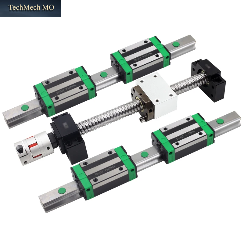 Präzision Ball Schraube SFU1605 + 2 Stücke Linear Motion Schienen HGR20 Und Blöcke 4 Stücke HGH20CA + Supporter BK12 Und BK12 + Koppler 8*10