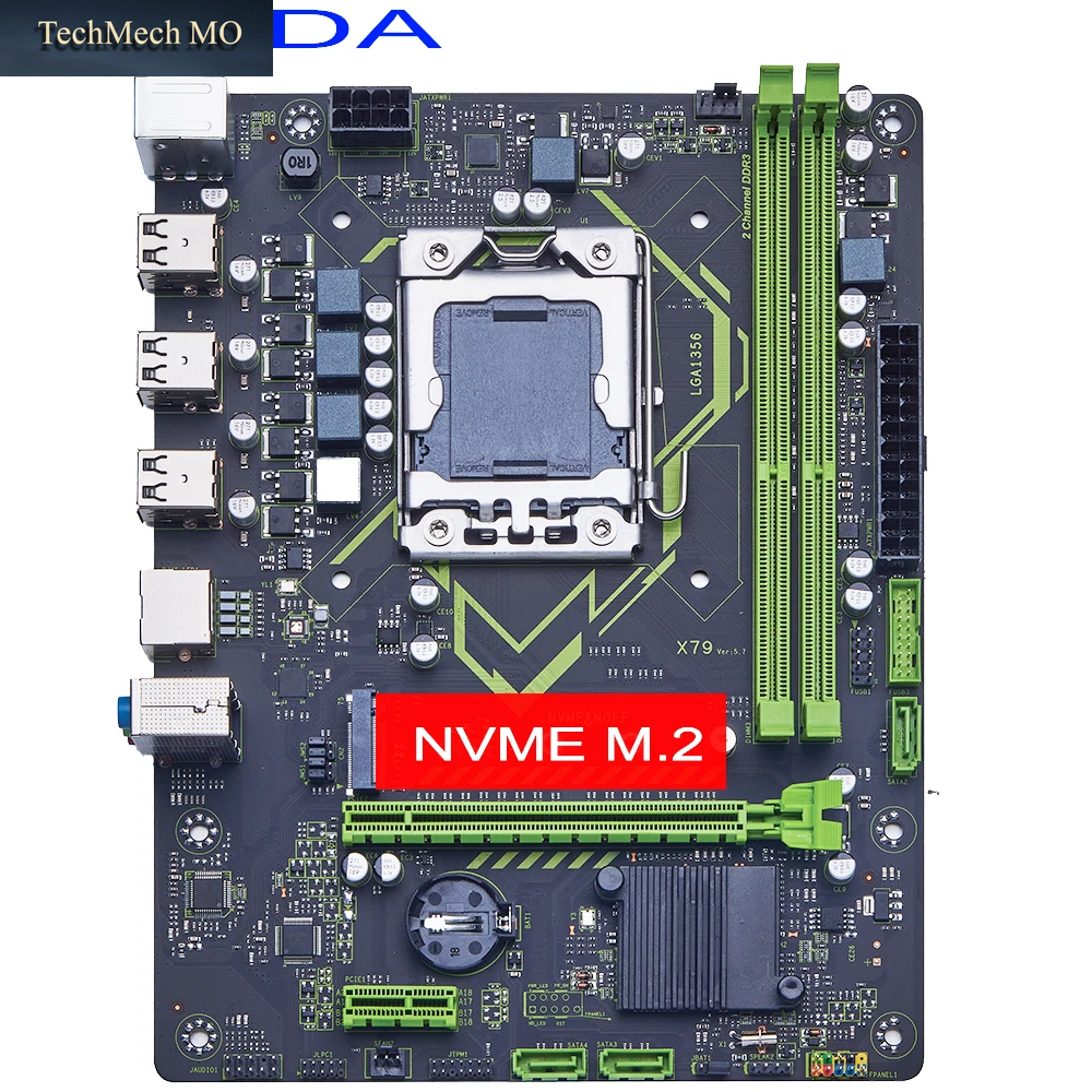 QIYIDA X79 Motherboard LGA1356 Unterstützt DDR3 Server-Speicher Pin Desktop Mainboard LGA 1356 Server-Cpu NVME M.2 PCI 3.0 SATA 16X