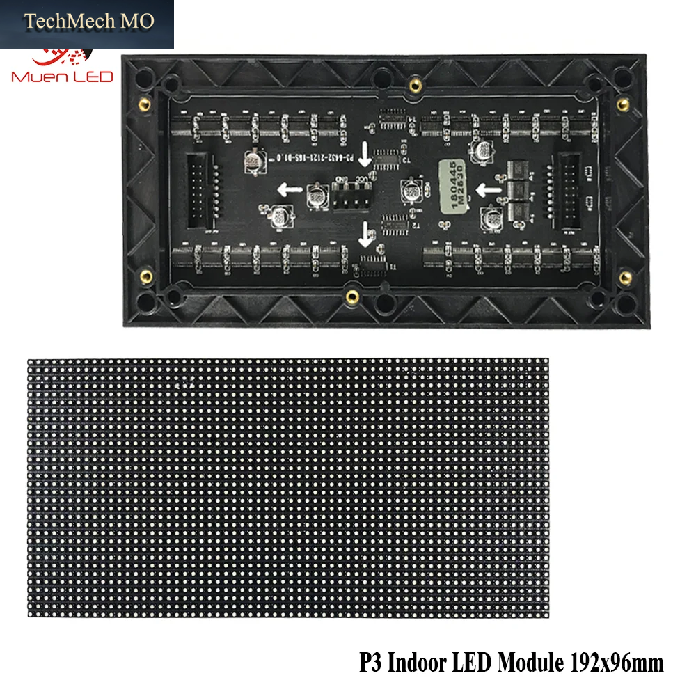 P3 Indoor-Vollfarb-Led-Anzeigemodul SMD2121 64X32 Punkte 1/16 Scan 192X96Mm Led-Panels Für Schilderanwendungen