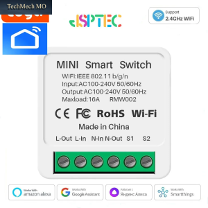 16A Wlan-Smart-Schalter Smart Home Lichtschalter Modul 2-Wege-Steuerung Kompatibel Mit Tuya Smart Life Alexa Google Home Schalter