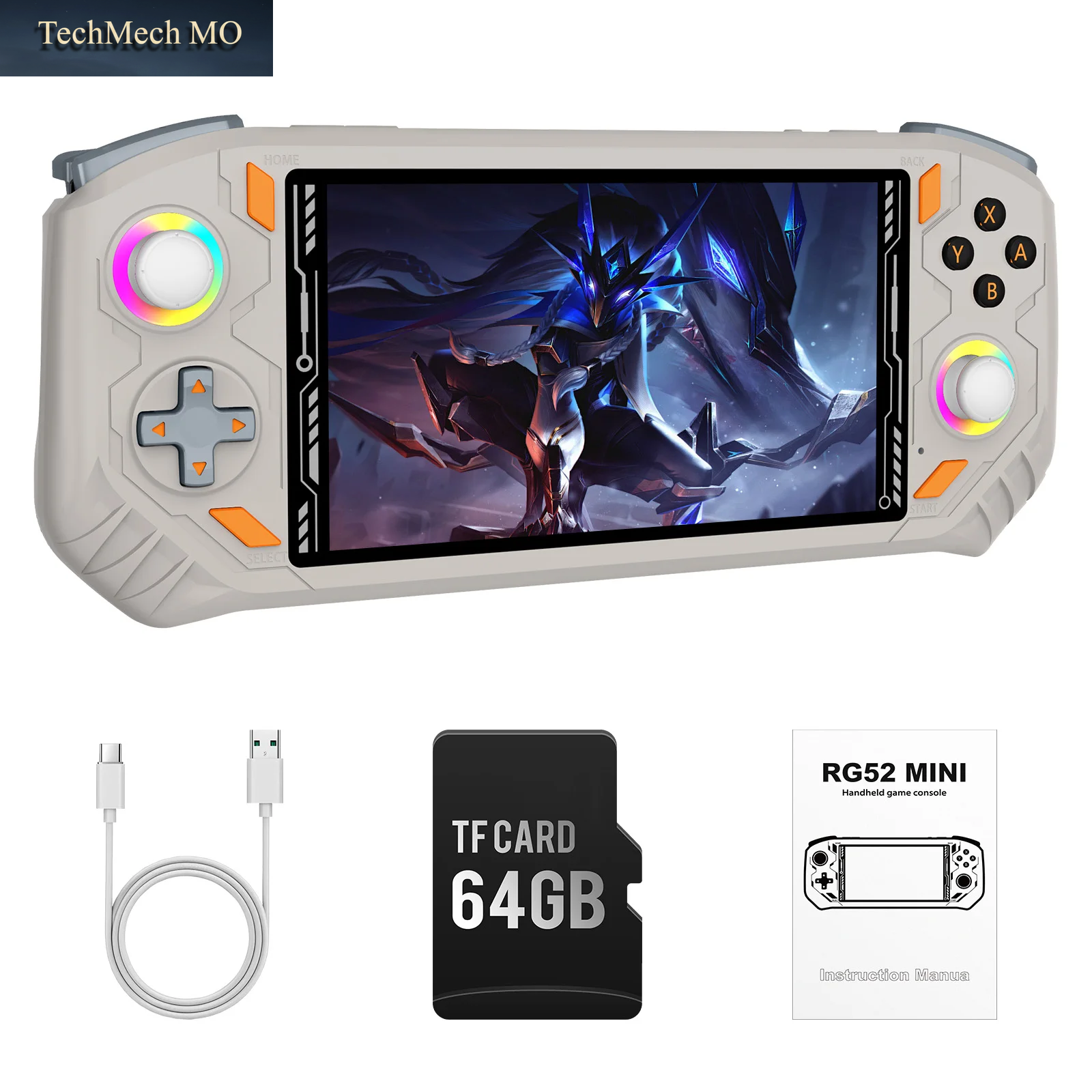 AISLPC RG52 MINI Retro Handheld-Spielkonsole 22000+ Spiele 2,4G WLAN Dual-System 5,5 Zoll Ips-Bildschirm Tragbarer Taschen-Videoplayer