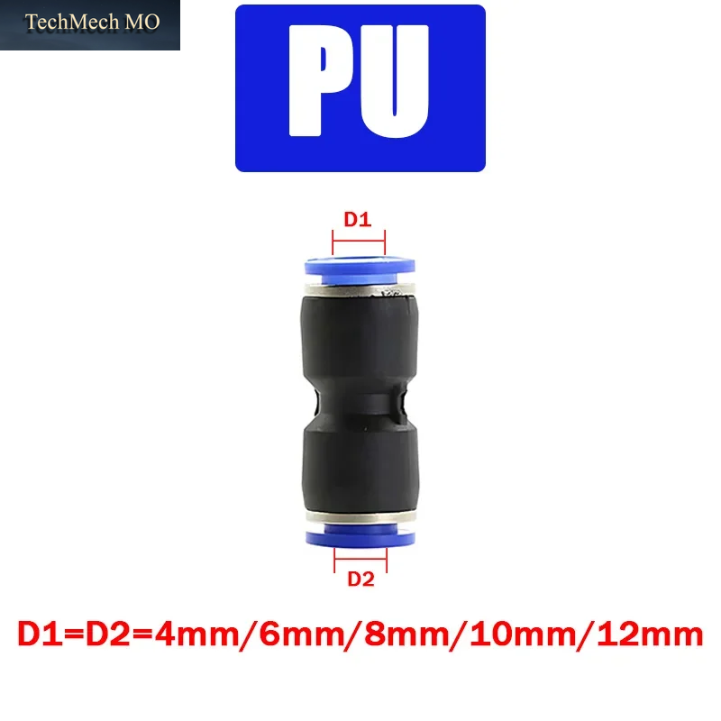 Luftpneumatikanschlüsse PU PV PY PE PM PZA PK SA 4Mm 6Mm 8Mm 10Mm 12Mm Kunststoffanschluss Schlauch Schnellkupplungen Rohrverbinder