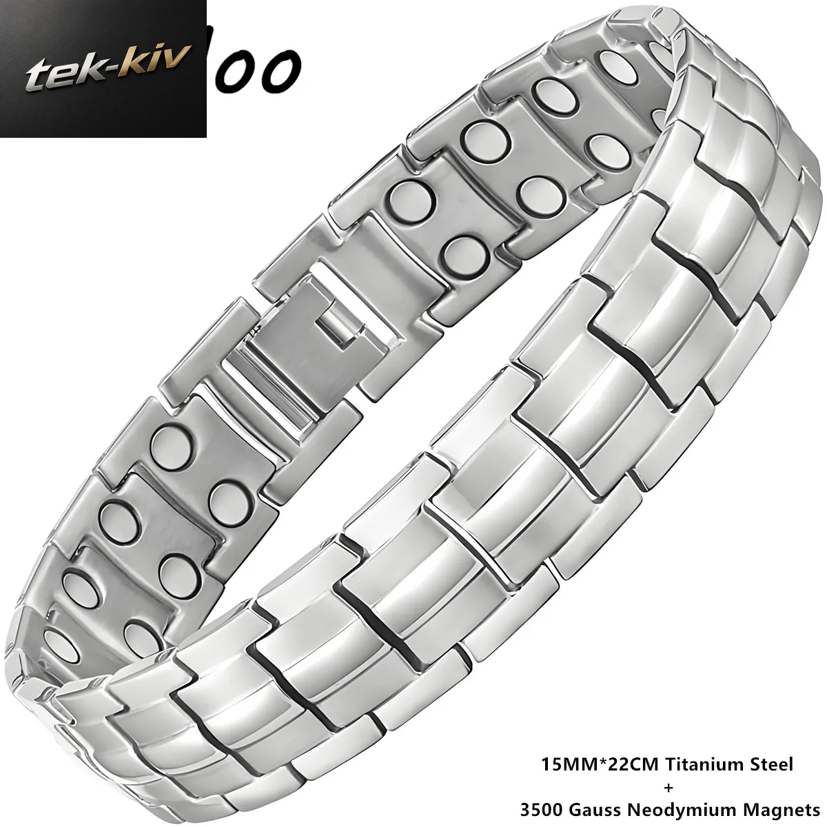 ARADOO Premium-Armbänder Aus Titanstahl Für Herren Mit 5-Facher Stärke, 5000 Gauss Neodym-Magnetarmband, Schmuckgeschenke