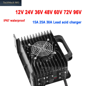 12V 50A 24V 25A 36V 72V 60V 15A 48V 30A 35A 96V Blei-Säure-Batterieladegerät Mit PFC 110V-220V IP67 Wasserdicht