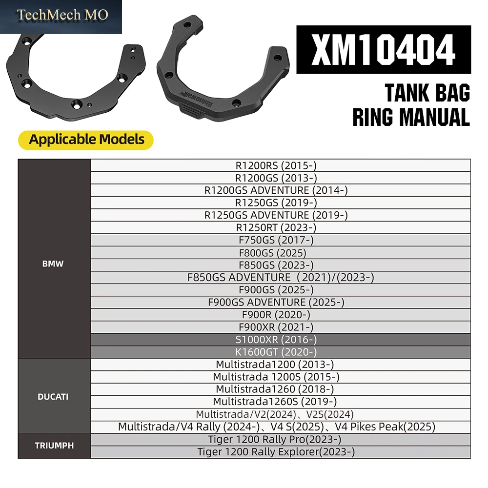 Rhinowalk Motorrad Wasserdichte Tank-Aufbewahrungstasche Magnetische Schnellverschluss-Fahrradzubehör Für CFMOTO 450 MT Kawasaki VOGE BMW