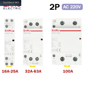 EARU 2P 4P 16A 20A 25A 32A 50A 40A 63A 100A AC 230V Din-Schienen-Haushaltsmodul-Wechselstromschützschalter Für DIY Smart Home