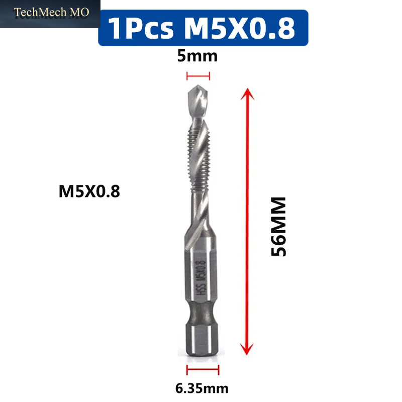 SIQICNC Schaft Titanbeschichtetes Hss-Schraubgewinde Metrisches Gewindebohrer Bohrer Schraubenmaschine Compound Tap M3 M4 M5 M6 M8 M10 Handwerkzeuge