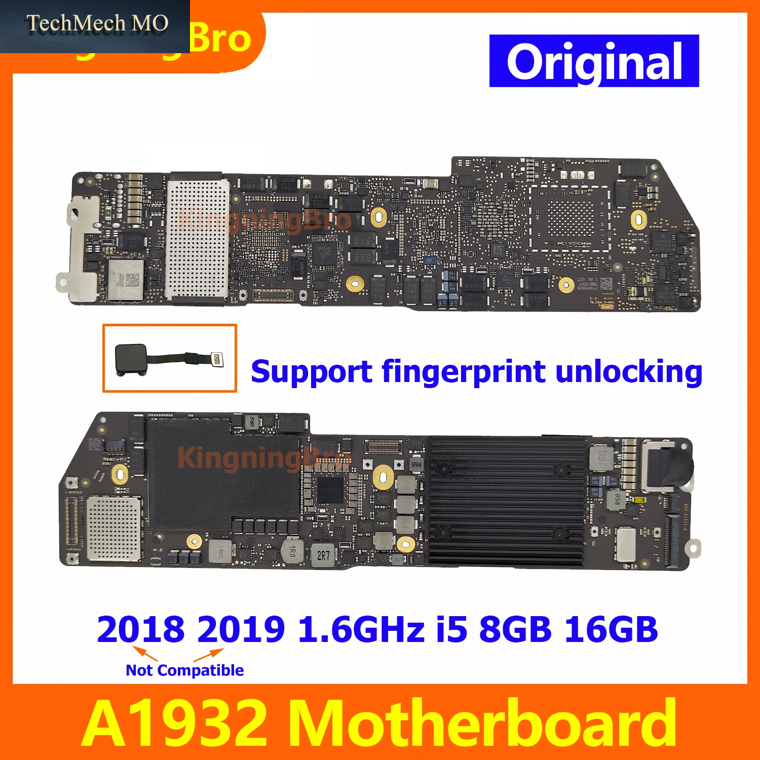 Original A1932 Laptop-Motherboard Für Macbook Air 13' A1932 Logic Board Mit Touch ID 820-01521-A 2018 2019 Jahre