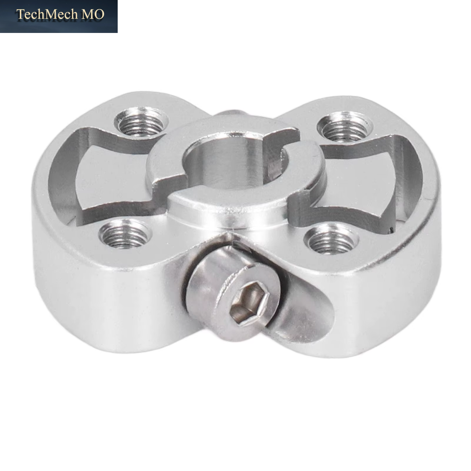 Clamping Collar Aluminum Alloy round Universal Hole High Speed Shaft Clamp 8Mm Center Holes