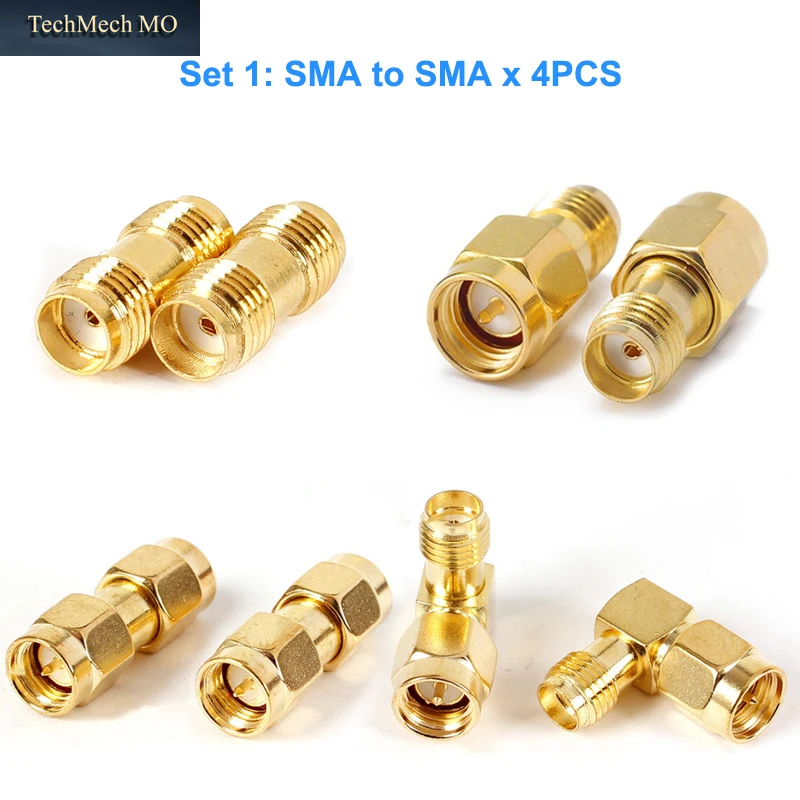 Messing SMA Adapter Kit 24PCS Kombination SMA Männlich Weiblich Auf TNC UHF BNC N F Typ PL259 RF Koaxial Stecker Für Antenne Radio