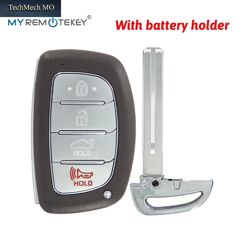 MYREMOTEKEY Smart-Schlüsselgehäuse Mit 4 Tasten Für Hyundai Sonata Elantra IX25 IX35 SONATA Tucson 2015-2018 FCC CQOFD00120