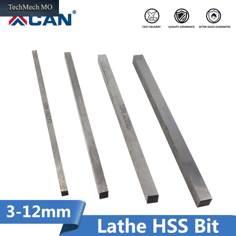 XCAN 200 Mm Langer Cnc-Drehmaschinen-Hss-Bit, 1 Stück, 3/4/5/6/8/10/12 Mm, Cnc-Drehfräswerkzeuge Für Technisches Schneid- Und Bearbeitungsdrehwerkzeug