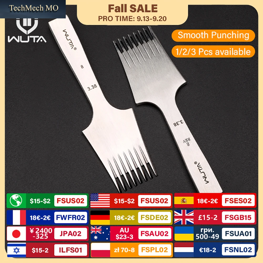 WUTA -1Pc NEUE Hohe Qualität Sharp Leder Meißel Französisch Stil Stechen Eisen Sterben-Stahl Leder Stanzen Werkzeug Polnisch-2.7/3.0/3.38/3,85Mm