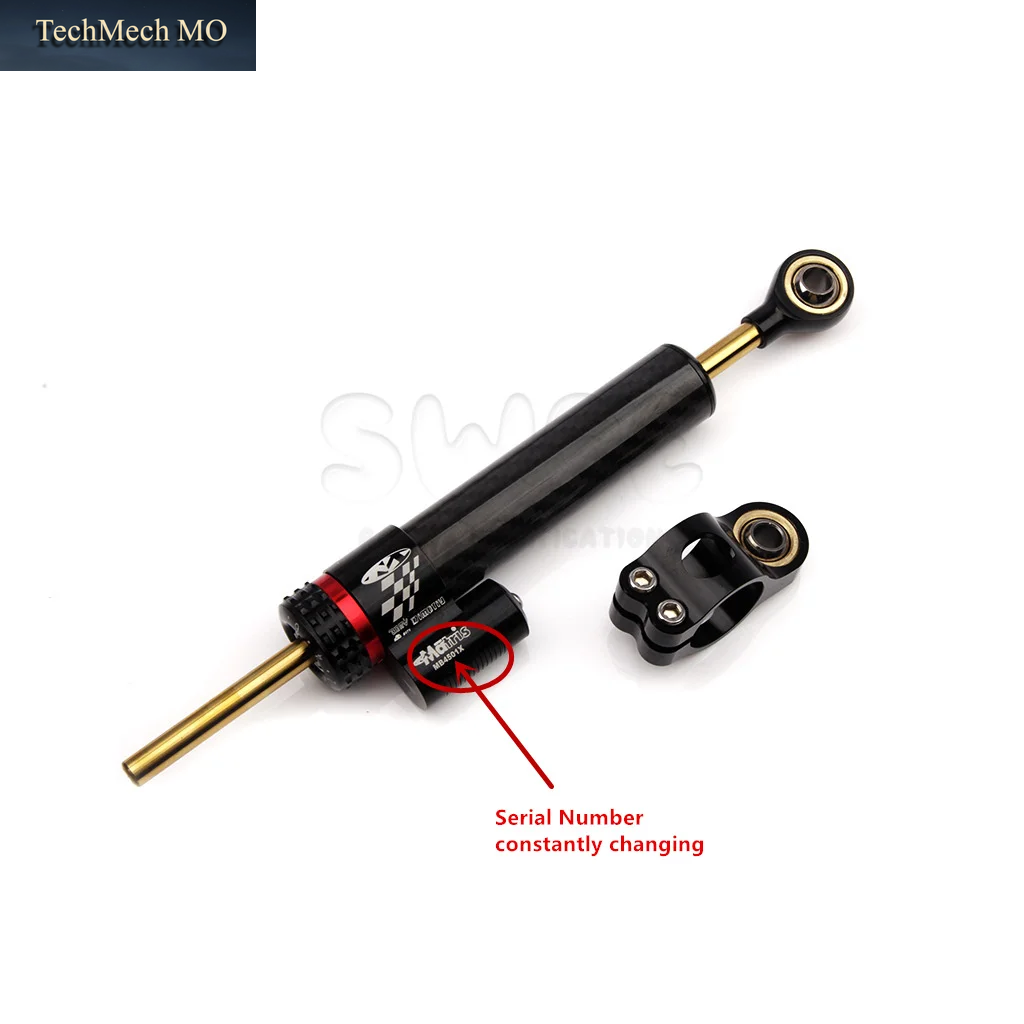 Motorrad Einstellbare Dämpfer Lenkung Stabilisator 252Mm 342Mm Lenkstabilisator Für Honda Kawasaki Yamaha Carbon Faser Textur