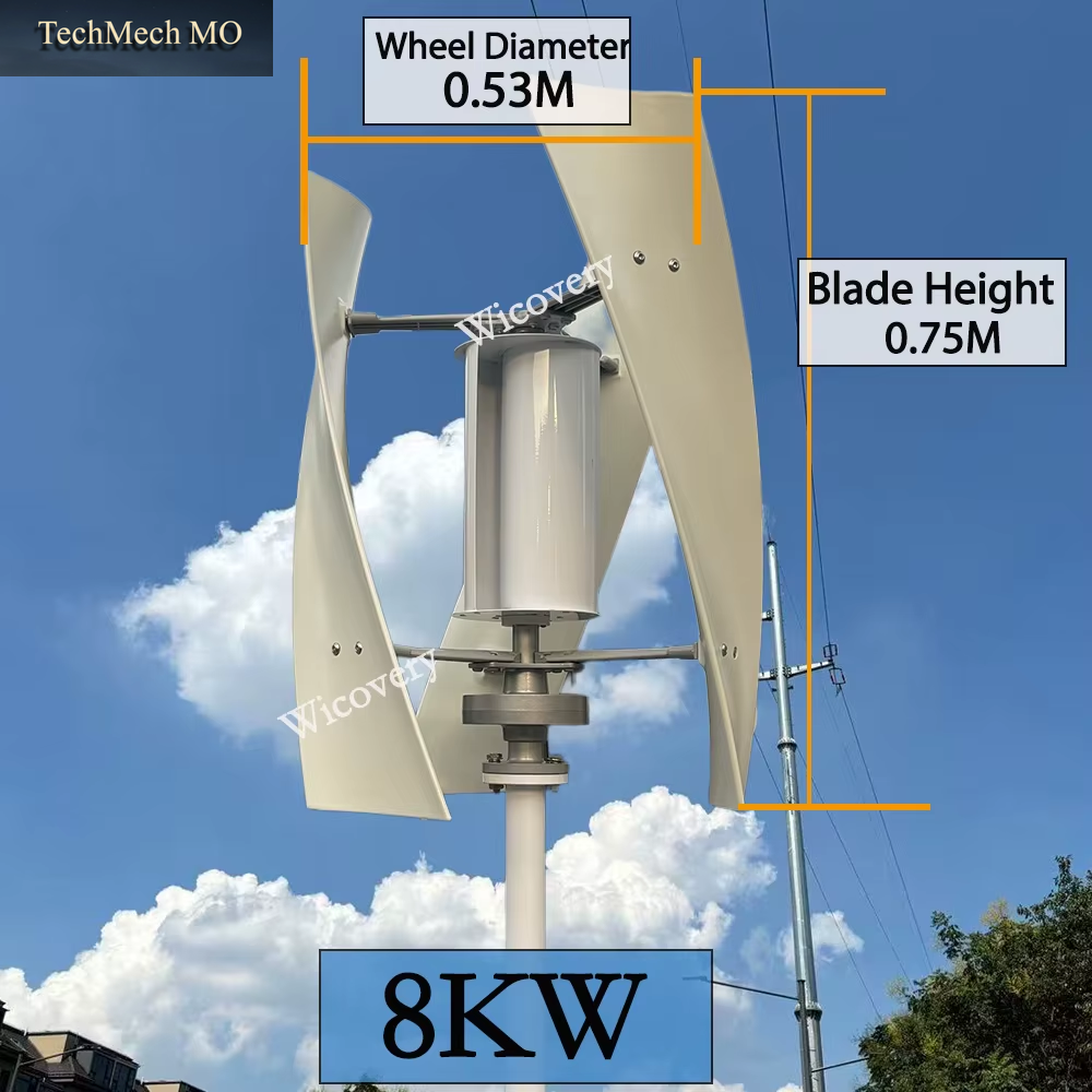 10KW 20KW 30KW 3-Blatt 12V 24V 48V Vertikale Windturbine Permanentmagnetgenerator 3-Phasen-Wechselstromgenerator Off-Grid-System Für Haus