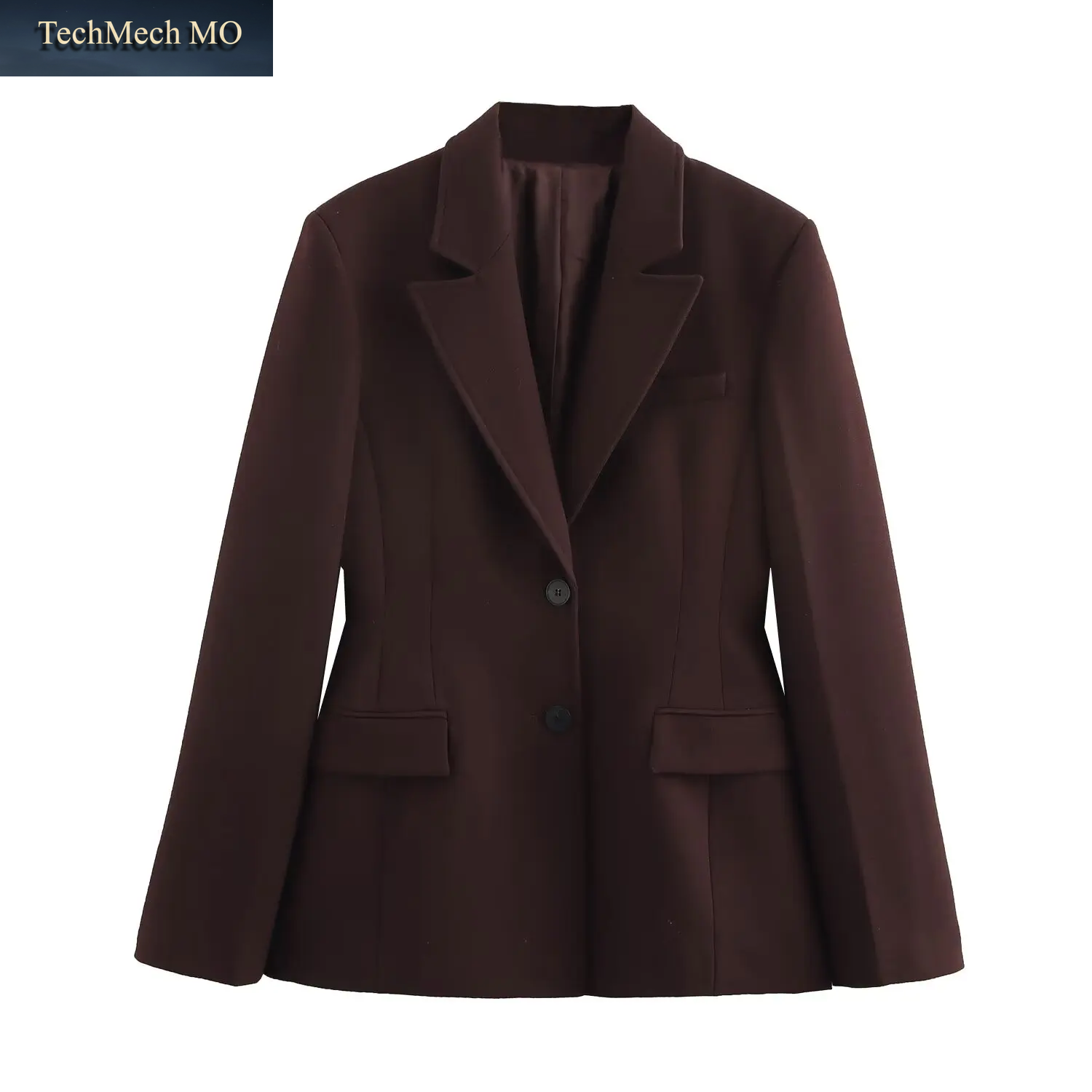 KONDALA Frauen Herbst Vintage Elegante Blazer Revers Cinched-Taille Braun Blazer 2025, Herbst Mode High Street Pendeln Dame Anzug