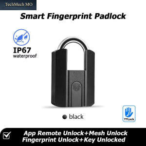 IP67 Ttlock Bluetooth APP Smart Vorhängeschloss Fingerabdruckschloss Keyless Mini Bag Mit Alexa Google Home Elektronisches Türschloss