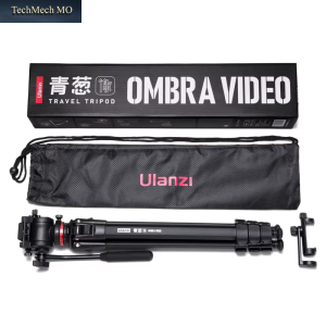 MT-56 OMBRA VIDEO Travel Tripod with Fluid Drag Pan Ball Head Metal Outdoor Smartphone DSLR Camera Tripod Monopod