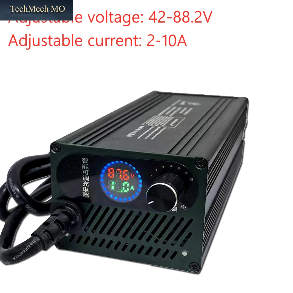 10A 15A Curren Spannung Einstellbar 48V 60V 72V 84V 54,6V Li-Ion Lifepo4 Lithium Batterie Ladegerät 13S 14S 16S 20S 24S Ladung Teile