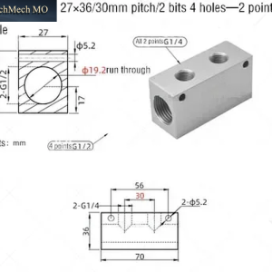 Luftverteiler-Verteiler, 1/2 Zoll, 1/4 Zoll, Pneumatischer Schnellsteckverbinder, Schlauch, Aluminium-Block-Splitter, 2, 3, 4, 5, 6, 7, 8, 9, 10-Wege