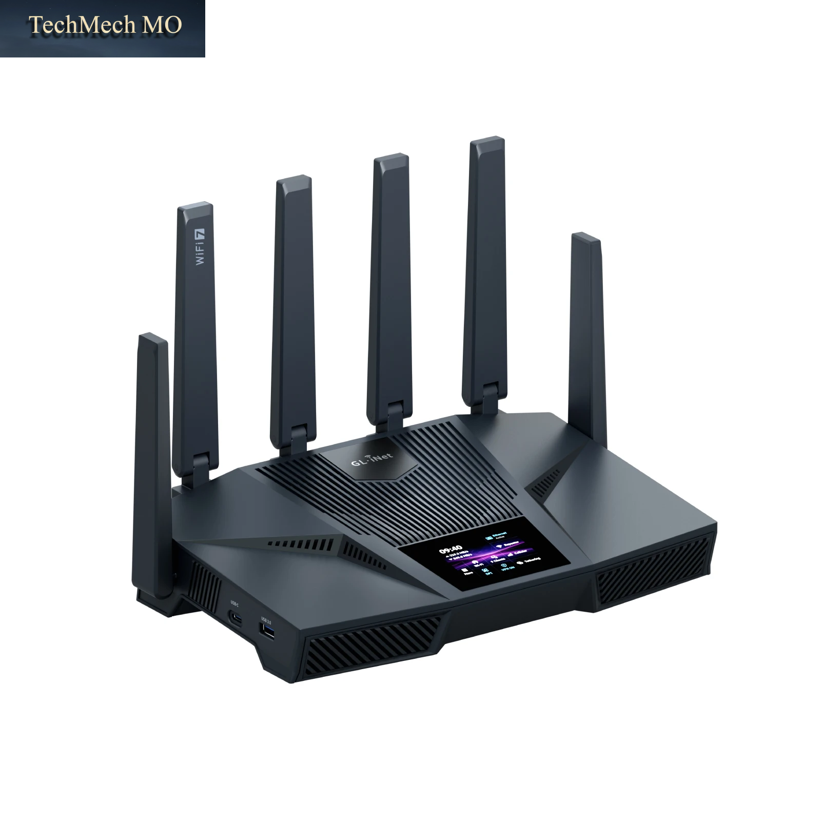 Gl.Inet GL-BE14000 (Flint 4) Tri-Band Wi-Fi7 Home Multi-Gig Kabelgebundenes Backbone Hochleistungs-Vpn 2,4" Touchscreen-Display