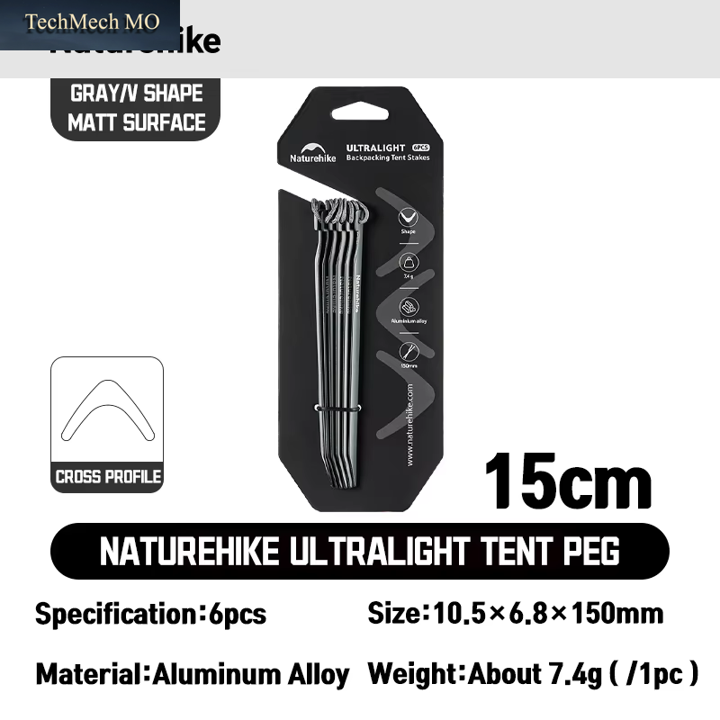 Naturehike Zeltnägel Aus Aluminiumlegierung, Ultraleicht, Stark, Windbeständig, Für Outdoor-Camping, Verschiedene Formen, Wandern
