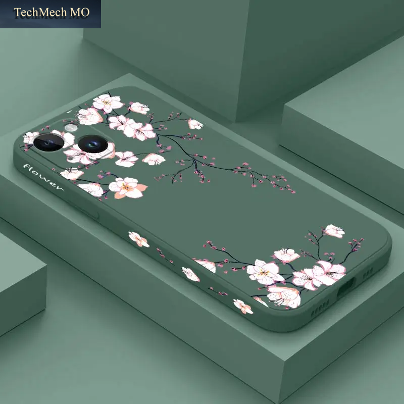 13 Helle Orchideen-Silikon-Handyhülle Für Iphone 11 12 13 15 14 Pro Max Mini 12 13 6S 6 8 7 14 15 plus X XR XS Xsmax Cover
