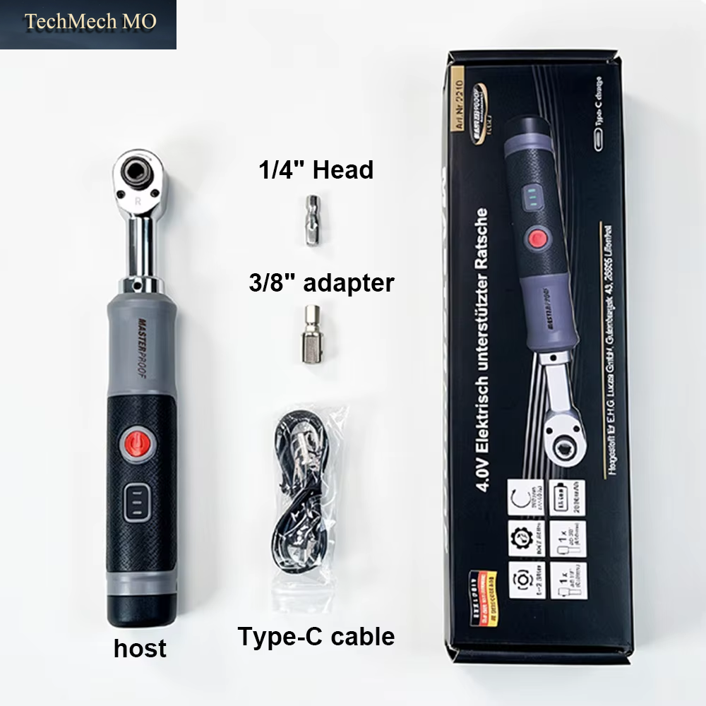 4V USB Cordless Electric Ratchet Wrench 1/4" 3/8" Drive Socket Ratchet Tool Type-C Rechargeable Power Wrench DIY Car Repair Tool