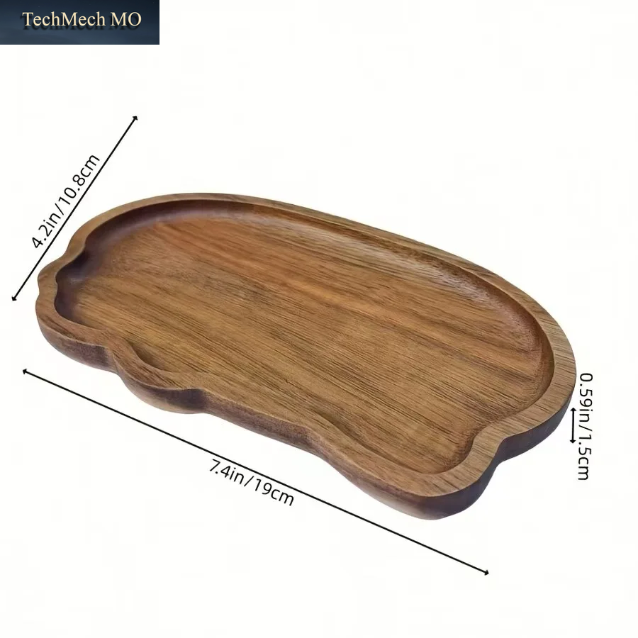Badezimmer-Waschtisch-Tablett, Akazienholz-Duftkerzen-Tablett, Massivholz-Tablett, Geeignet Für Schminktisch, Badezimmer, Kleines Dekoratives Holztablett