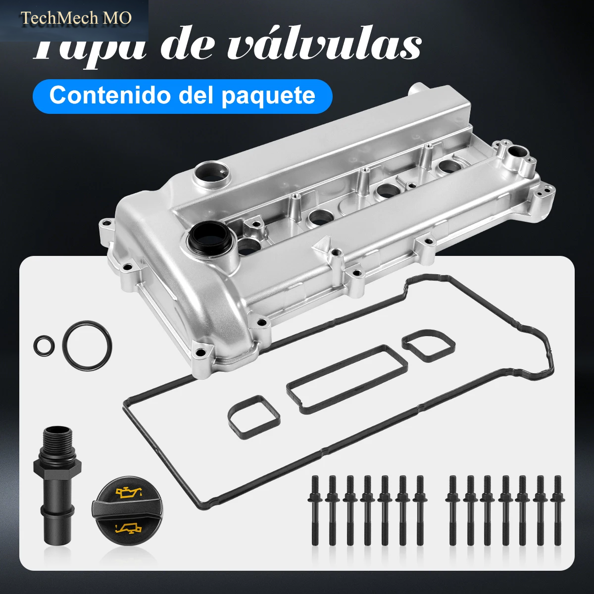 8E5G-6K272-B Aluminium-Ventildeckel Kompatibel Mit Ford Fusion Escape Mazda 3 5 6 CX-7 2.3L 2.5L Duratec Motor Ersatzteil
