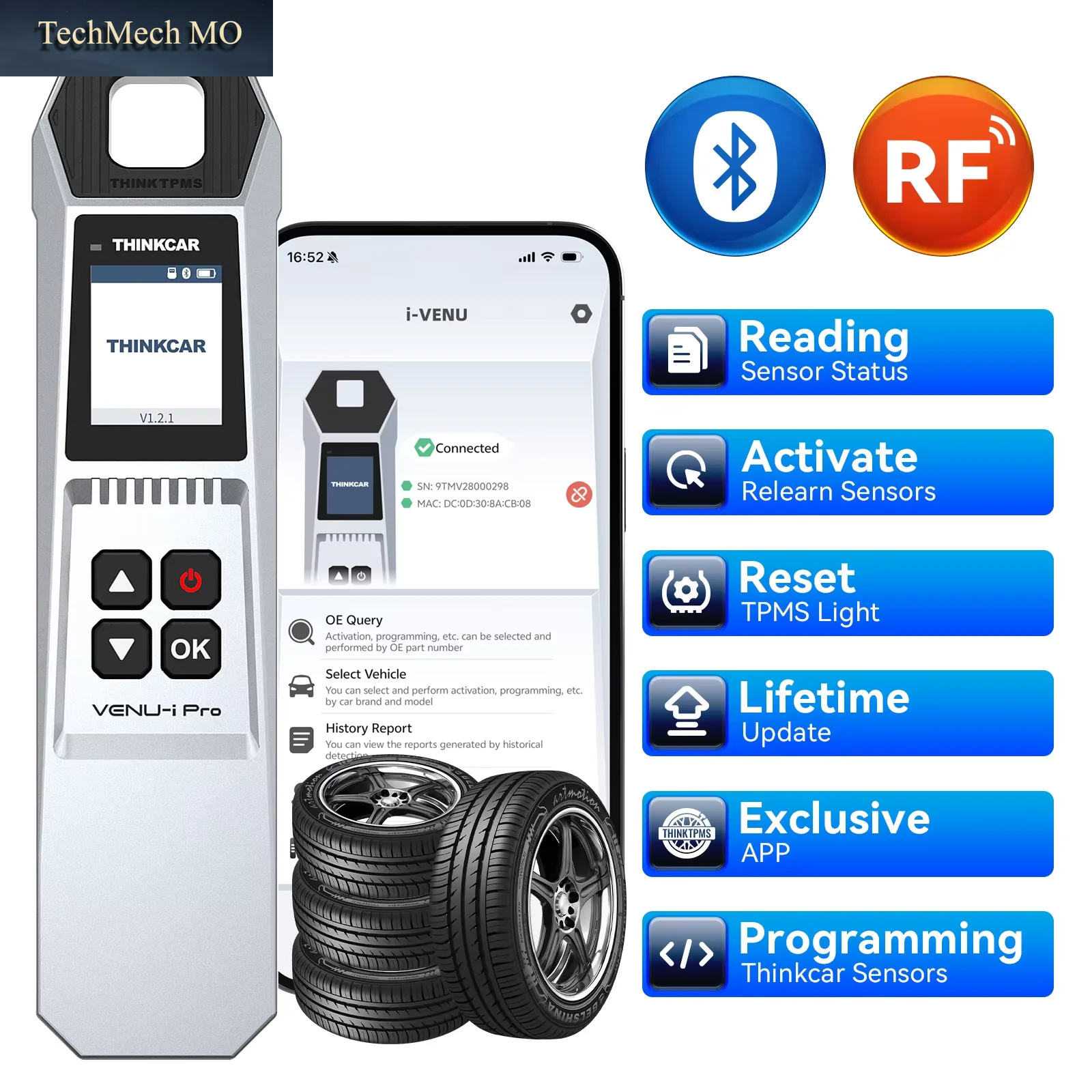 THINKCAR VENU Ipro Auto Reifendruck Diagnose Tool Automotive TPMS Sensor Programmierung Lernen Aktivator Für MUCAR 892BT 689BT