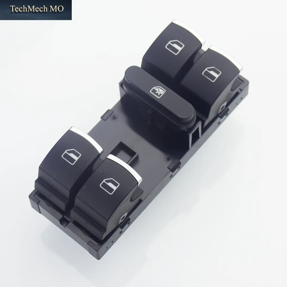 Chrom-Scheinwerferschalter + Fensterheber-Hauptschalter Für VW Golf 5 6 Mk5 6 Jetta 5 6 Passat B6 Touran SEAT 5ND 941431 B 5ND 959855