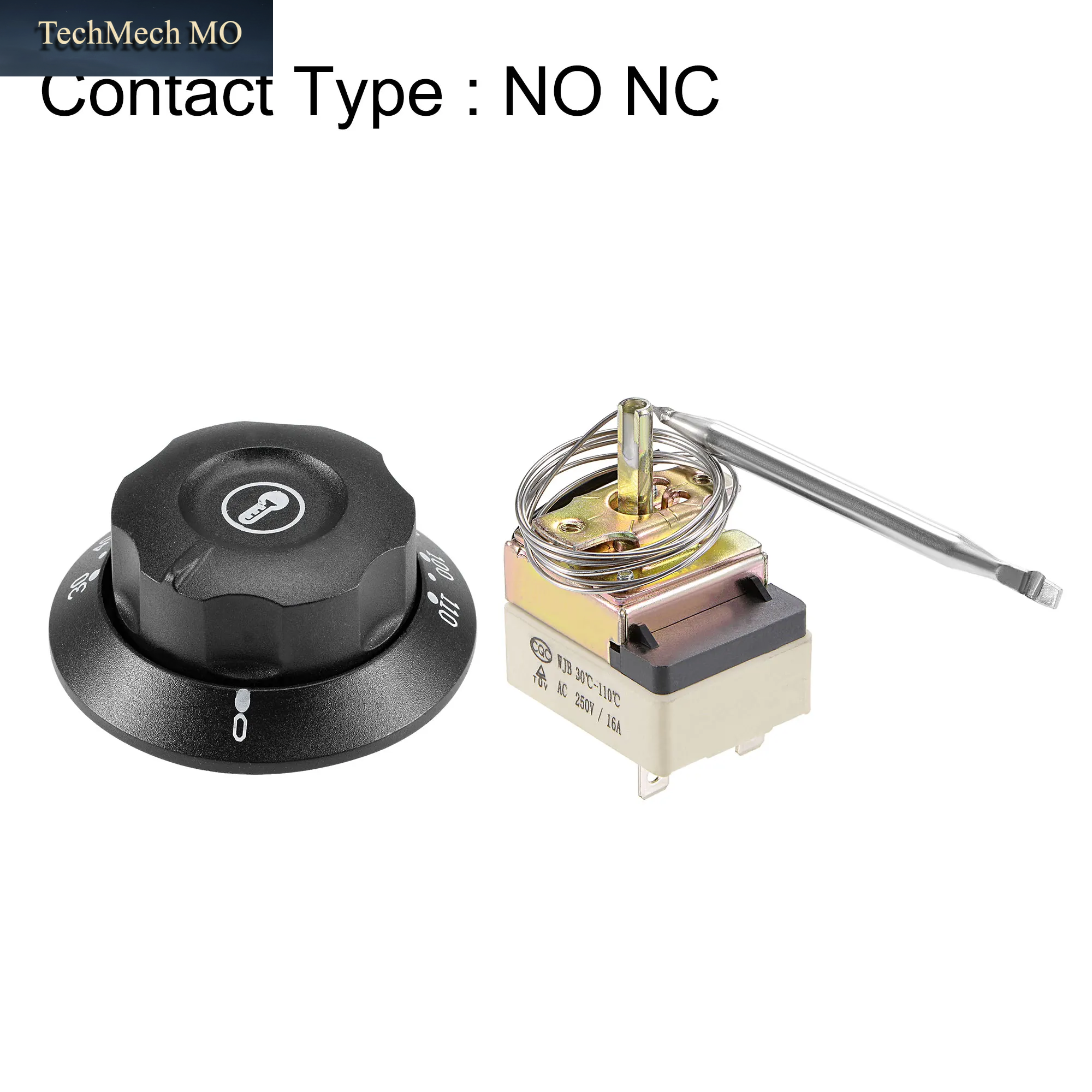 Uxcell 1NO 1NC 250V 16A 30-110C 0-300C 50-400C Temperaturregelung Schalter Kapillarthermostat Für Ofen Kühlschrank Heizung