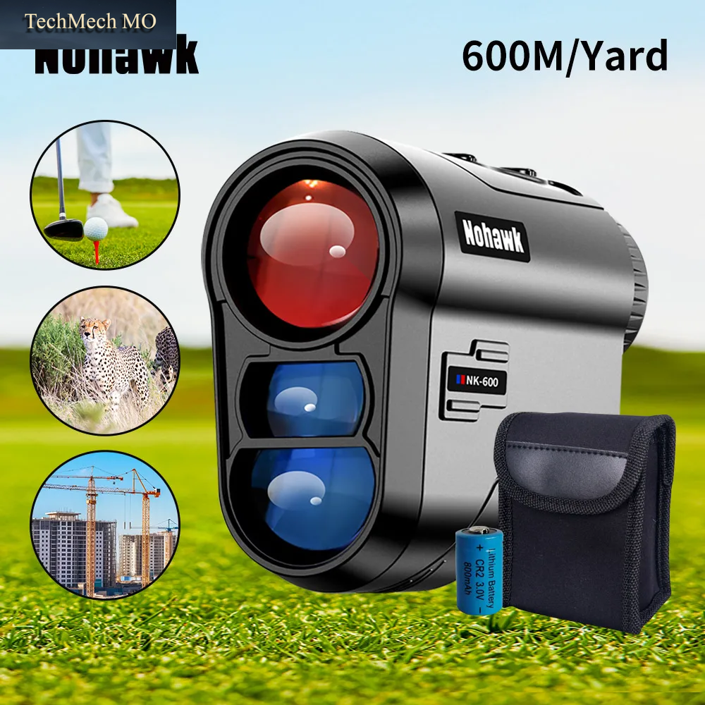 Nohawk Multifunktionaler Golf-Laser-Entfernungsmesser Mit Flag-Lock-Funktion Und Neigungsmessung Für Jagd Und Bau, Monokular