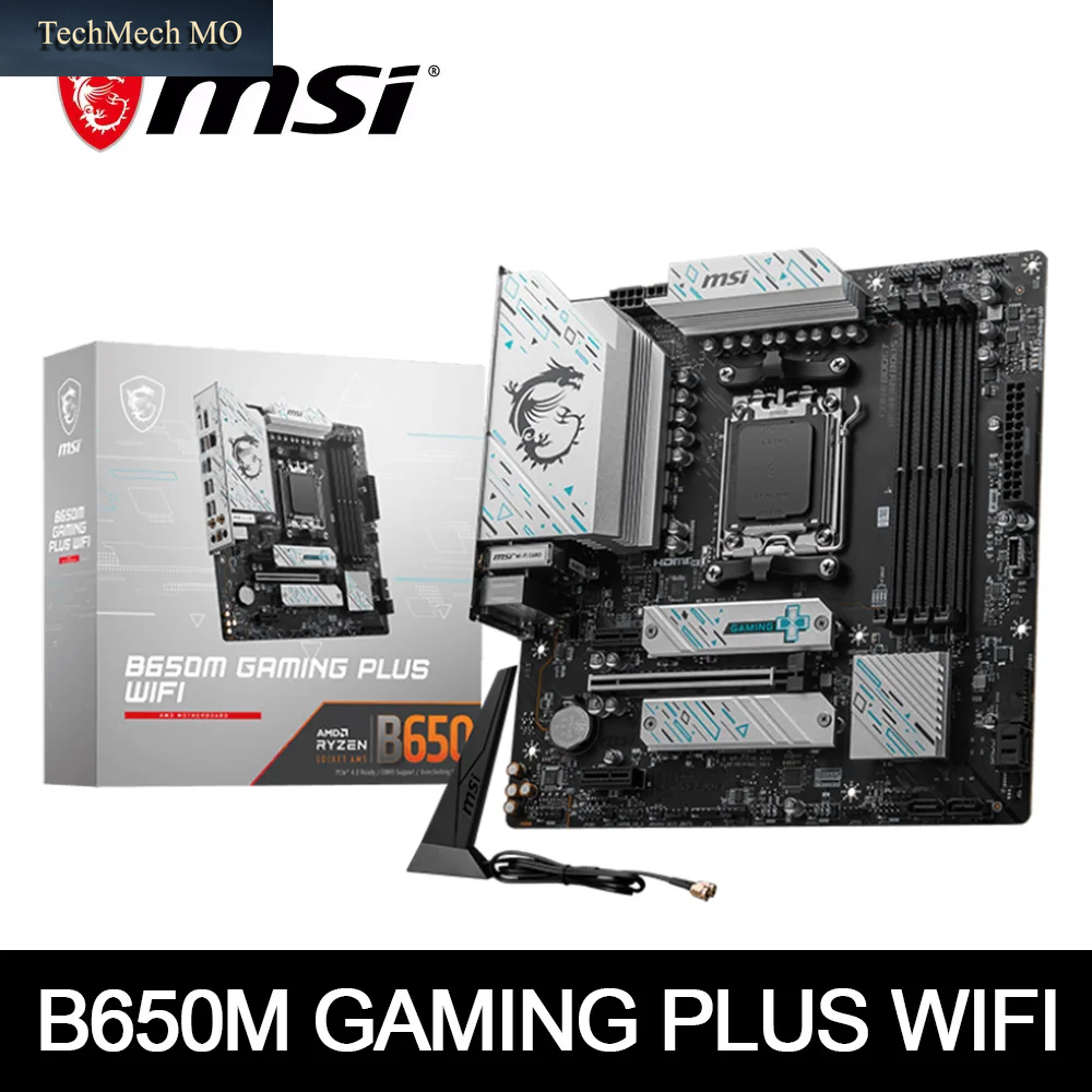 MSI B650M GAMING plus WIFI AMD B650 Unterstützt DDR5 7200+Mhz (OC) 192GB AMD Ryzen ™ 7000 8000 Serie Motherboard Sockel AM5