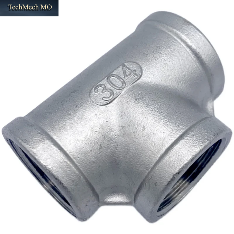 1/8" 1/4" 3/8" 1/2" 3/4" 1" 2" 3" BSP NPT Innengewinde-T-Stück 3-Wege-Verteiler 201 304 316 Edelstahl Rohrverschraubung Verbinder Kupplung