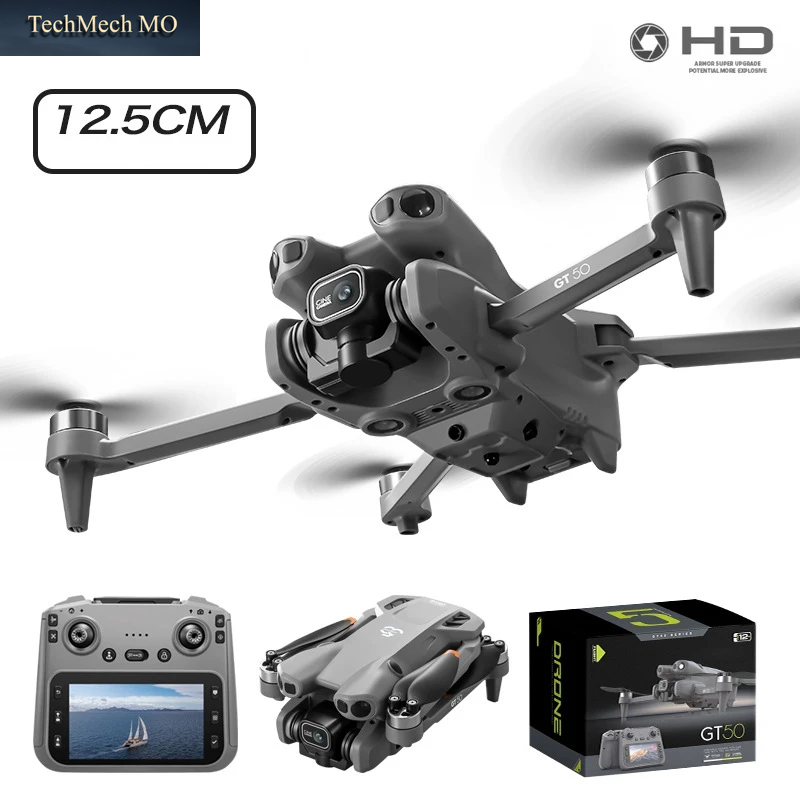 GT50 Rc-Drohne 8K HD Luftbildfotografie Quadcopter UAV GPS Wifi Dual-Kamera Dreiseitige Hindernisvermeidung Ferngesteuertes Fluggerät