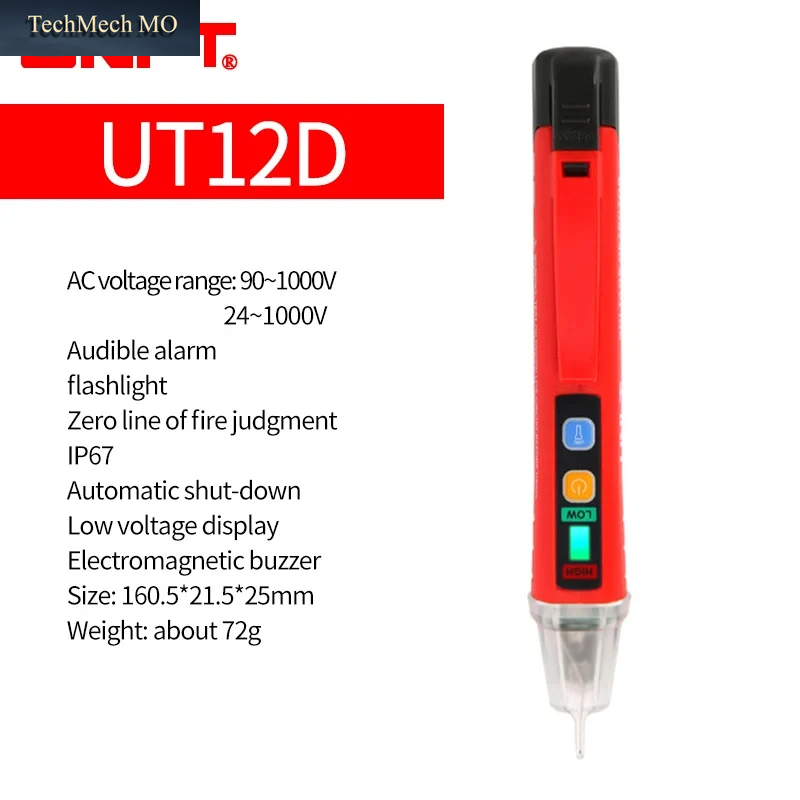 UNI-T Ut12D Ut12E Ut12M Berührungs Loser Spannungs Detektor Stift Hoch Und Niedrig Dual-Modus 1000V Elektrischer Bleistift Volt Tester