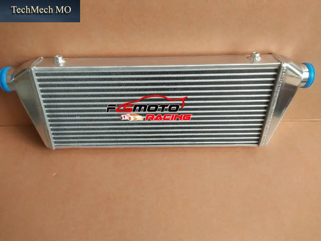 Fmic Turbo Aluminium-Ladeluftkühlerrohr Und -Lamelle 550 X 230 X 50 Mm 2,25 Zoll Einlass/Auslass Wasserkühlung